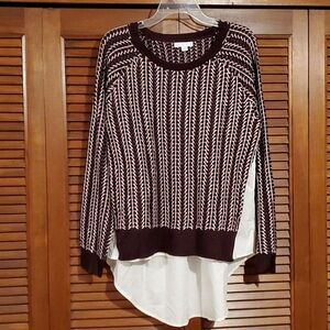 Elegant Black and White Knit Sweater